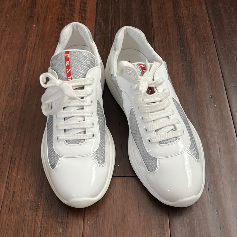 mens white patent leather size 10.5